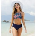 thumbnail image 5 of Attraco Women Halter Bikini Swimwear High Neck Two Piece Bikini Swimsuits, 5 of 6