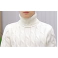 thumbnail image 3 of OmicGot Nouveau Chandail à Col Roulé Épais pour Homme, Pulls, Automne Hiver, Couleur Unie, Col Montant, Chandails Tricotés, Maille, M-3TG, 3 of 6