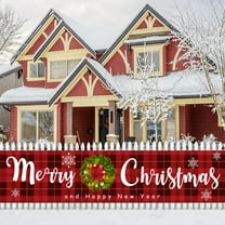 Christmas Banner Backdrop, Extra Large Outdoor Yard Decoration, Happy Xmas Party Supplies, Holiday Home Wall Hanging, Festive Celebration Accessories, Christmas Eve Decor, Winter Decorations