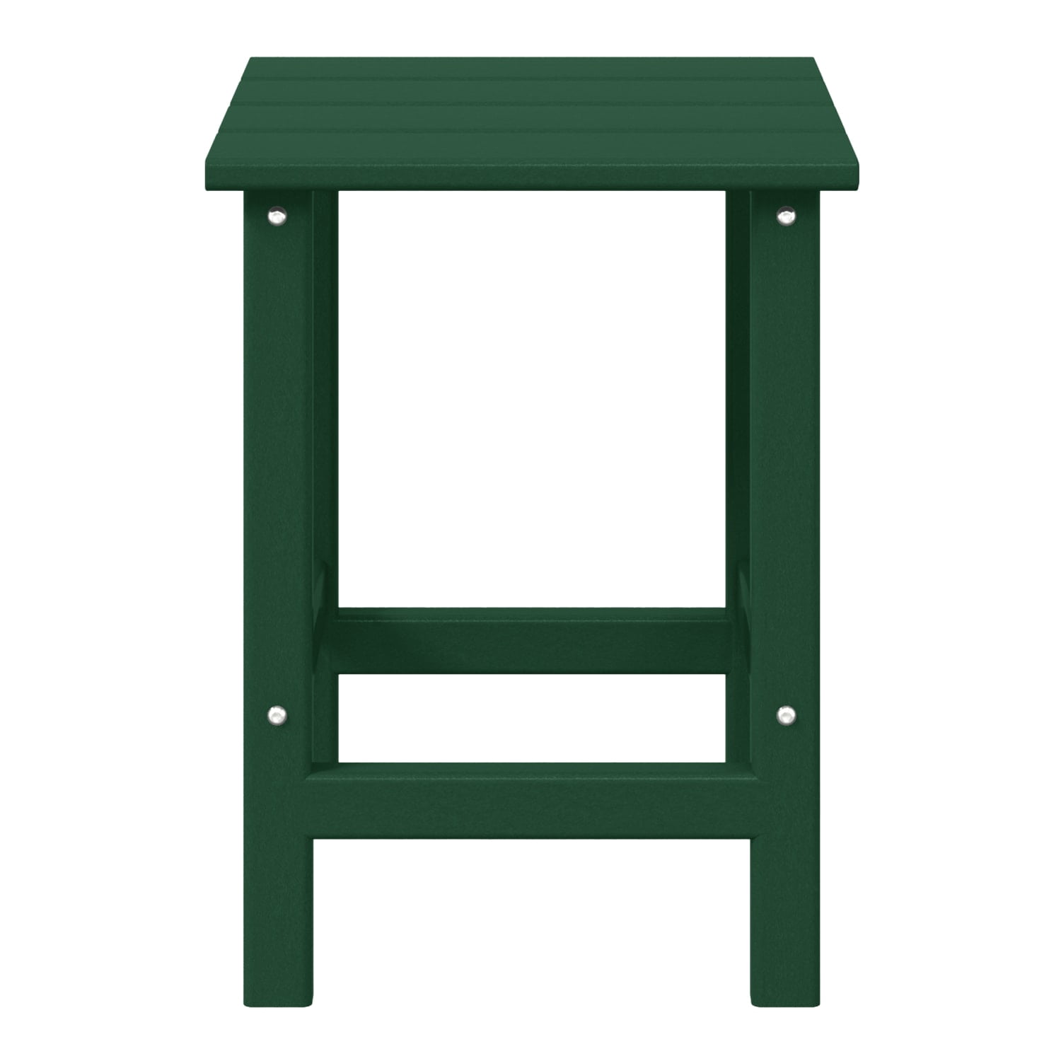 WestinTrends Outdoor Side Table, All Weather Poly Lumber Adirondack Small Patio Table Square End Table for Pool Balcony Deck Porch Lawn Backyard, Dark Green