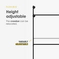 thumbnail image 4 of ZXNYH industrial pipe clothing rack - Double Gold - clothes rack for wardrobe, bedroom and as walk-in closet system. Sturdy clothing racks for hanging clothes I wall mounted heavy duty clothes, 4 of 5