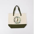 thumbnail image 2 of HIFA Initial Tote Bag for Women, Personalized Canvas Tote Bag - Two-Tone, Zipper Closure, Inner Pocket, Organic Cotton, Sturdy - Multipurpose Shoulder Bag Suitable for Shopping, Grocery, Beach, Travel, 2 of 5