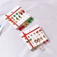 thumbnail image 2 of comerut 12 Pairs Christmas Earrings Colorful Exquisite Bell Elk Stud Earrings for New Year, 2 of 8
