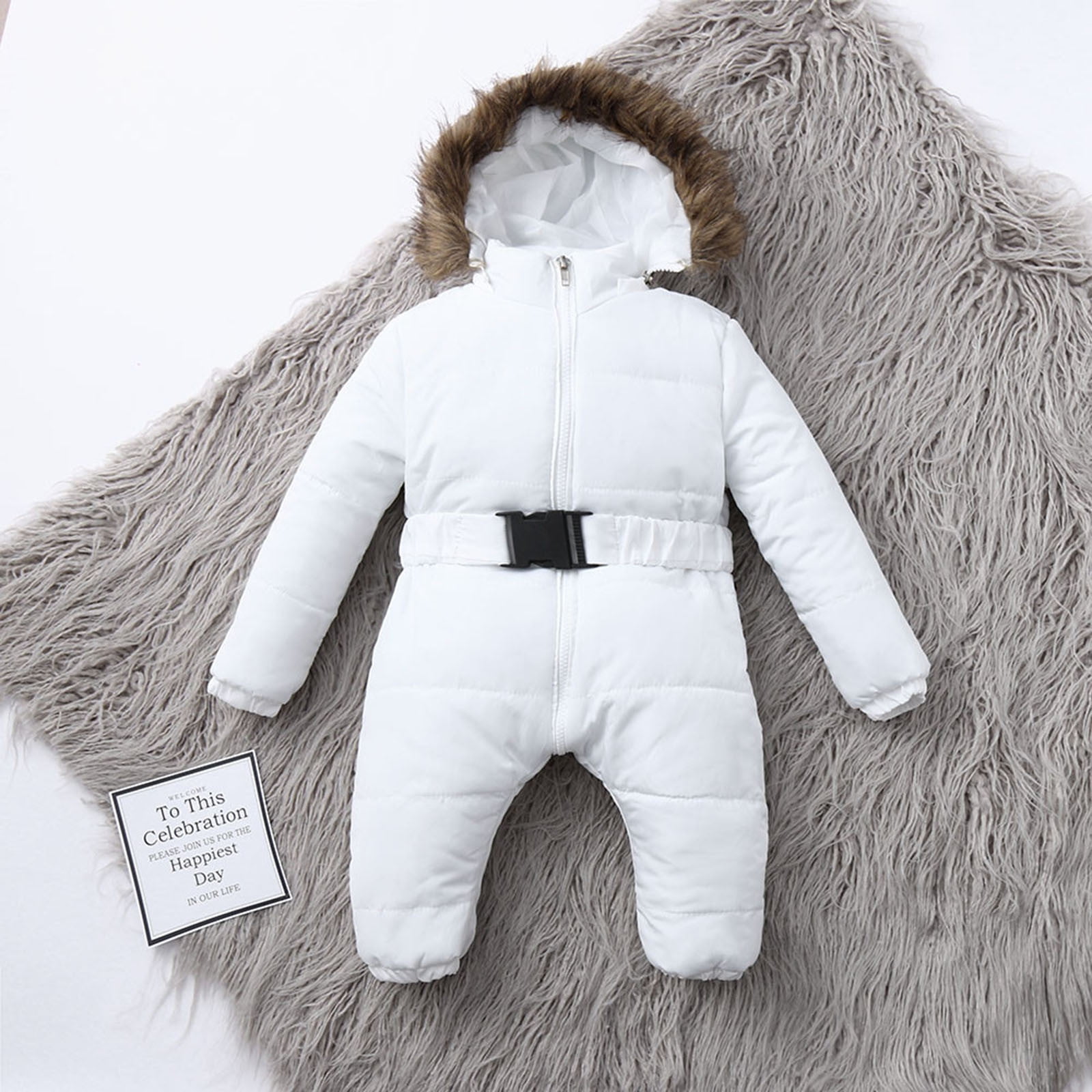 Durtebeua Girl Baby Kid Waterproof Hooded Coat Jacket Outwear Winter Coats for Toddler Girls 0-3 Months