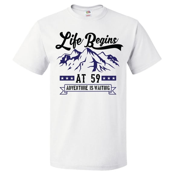 59th Birthday Gift For 59 Year Old Life Begins T Shirt Gift