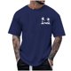 thumbnail image 1 of Playeras De Hombre Camiseta Deportiva Informal De Manga Corta Con Estampado Parcial De Árbol De Coco Y Cuello Redondo De Verano Para Hombre, 1 of 4