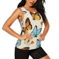 thumbnail image 2 of Bixox Women's Butterflies Printed Sleeveless Fitness Workout Running Quick-Dry Tank Top, 2 of 7