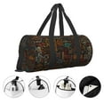 thumbnail image 5 of Gaeub Polynesian Turtles Lightweight Travel Cylinder Bag Gym Tote Bag Sports Training Duffle Bag with Pockets and Straps, 5 of 8