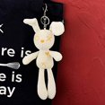thumbnail image 2 of Porte-clés en Peluche Animal Mignon Rabbit Jouet en Peluche et Pendentif de Poupée de Sac à Dos Intéressant pour Enfants Ou Amis (OX Rabbit), 2 of 4