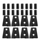 thumbnail image 1 of Lot de 8 caches de charnière de porte noirs pour Jeep Wrangler JK Unlimited 4 portes 2007-2018, 1 of 4