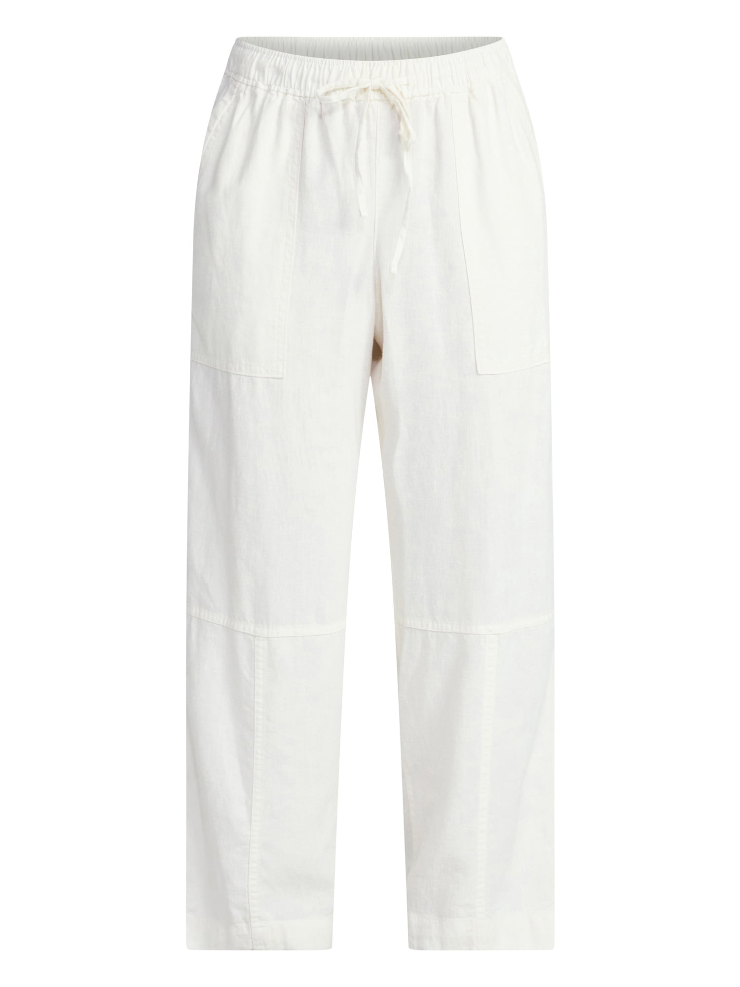 Time and Tru Women's Tapered Linen Blend Pants, Sizes XS-XXXL