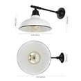 thumbnail image 4 of JONATHAN Y Wallace 12.25" 1-Light Farmhouse Industrial Indoor/Outdoor Iron LED Victorian Arm Outdoor Sconce, White, 4 of 8