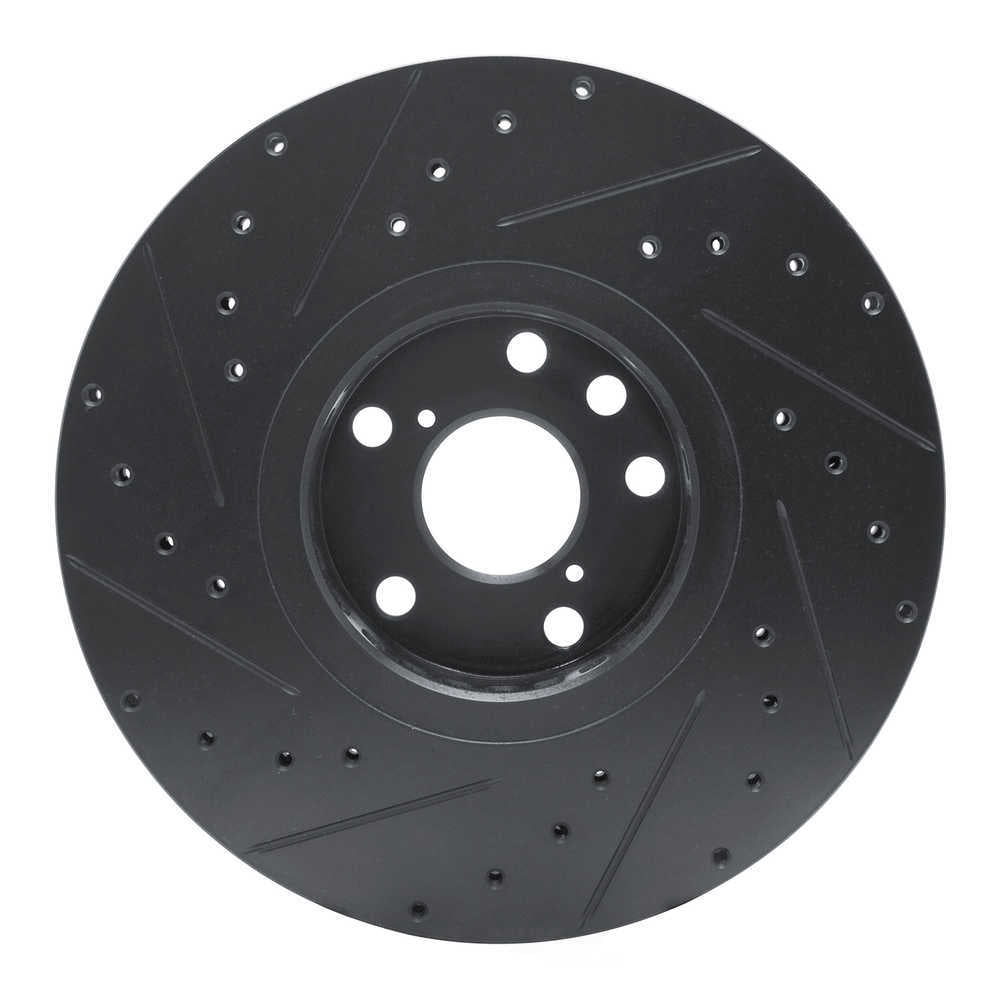 Dynamic Friction Company 633-75053D DFC Brake Rotor - Drilled And Slotted - Black