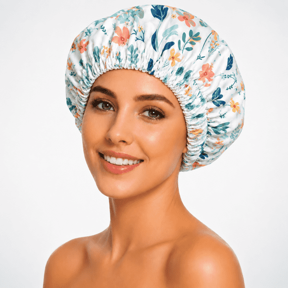 Keeygo Reusable Waterproof Shower Cap, 20 to 24 inches