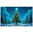 thumbnail image 4 of Lighted Design Christmas Banner Snowy Scene Xmas Banner Starry Background Green Pine Holiday Banner for Christmas Party Winter Holiday Family Gathering, 4 of 9