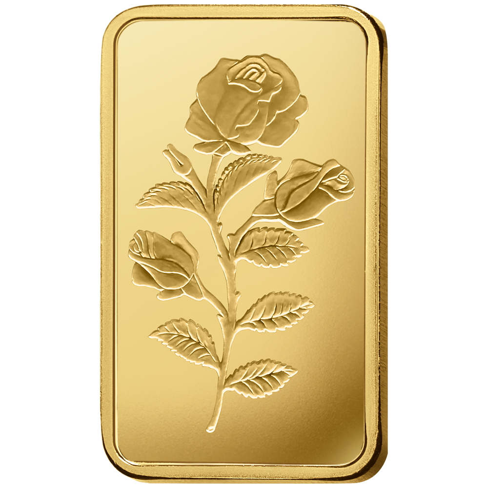 PAMP Suisse Rosa 1 gram .9999 Gold Bar - Sealed Assay Card
