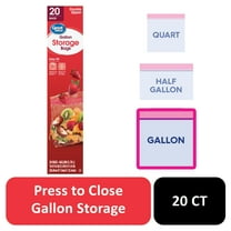 Great Value Fresh Seal Double Zipper Storage Bags, Gallon, 20 Count