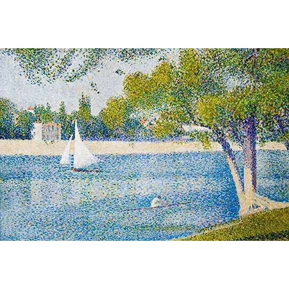 Iconic Arts Laminated 22x14 Poster: Georges Seurat - Seurat Pointillism Paintings