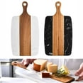 thumbnail image 3 of Marble and Wood Cheese board 2-in-1 Charcuterie Cutting Board Serving Tray Meats, 3 of 10