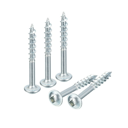 #8x1-1/2" Pocket Hole Screws, 150 pack Square Drive Self Tapping Wood Screws, Zinc Plated