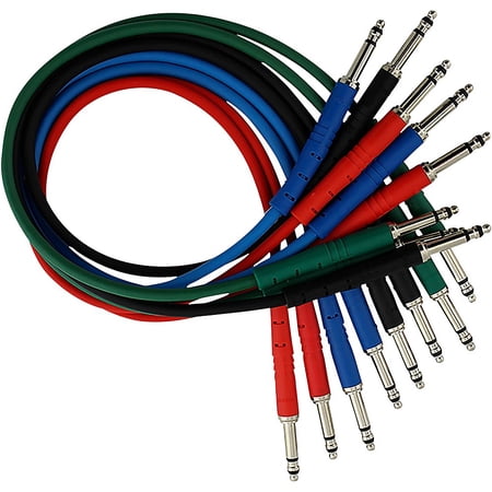 UPC: 0703272170630 | Rapco Horizon StageMASTER TRS TT Patch Cable 8-Pack 1 ft.