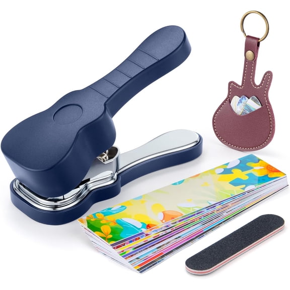 Guitar Pick Punch Kit Bass Guitar Picks Puncher With 15 Variety Pick Strips Medium Guitar Pick Maker Punch Kit Unique Guitar Lovers Gifts