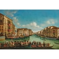thumbnail image 2 of Giovanni Grubacs 18x13 Gold Ornate Wood Frame and Double Matted Museum Art Print Titled - Ragatta on the Canal Grande, Venice, 2 of 4