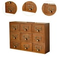 thumbnail image 6 of Esquirla Drawer Organizer with 9 Drawers Organization Rustic Dresser Wooden Storage Box for Entryway NightStand School Vanity Bathroom, 6 of 8