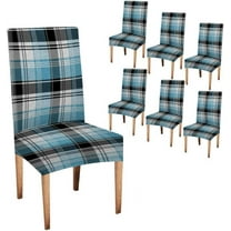 muroi Red Green Plaid Chair Covers for Dining Room Set of 6,Tartan Plaid Patternspandex Stretch Dining Room Chair Cover,Removable Washable Kitchen Parsons Chair Covers Seat Slipcovers