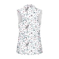 thumbnail image 5 of Yuyamidu White Golf Ball Ladies Golf Shirts Sleeveless Sport Tank Top 3 Buttons Athletic Tank Top Anti Wrinkle Collared Shirts Size S, 5 of 7