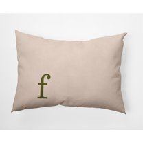 Simply Daisy 14" x 20" Modern Monogram Indoor/Outdoor Polyester Throw Pillow, Olive