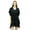 Black, variant on Bimba Women's V-Neck Tassel Kaftan Short Drawstring Waist Caftan Beachwear Coverup Dress
