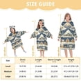 thumbnail image 4 of FORMRS Wearable Blanket Hoodie with Sleeves for Kids Cozy Flannel Sweatshirt, Winter Village, 4 of 7