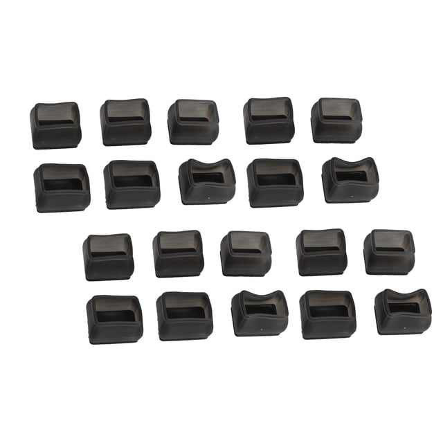 Protector de suelo para patas de silla, tapete de fieltro de Negro transparente Rectangular, a prueba de arañazos, Reduce el ruido, cubierta para pata de mesa S, 20 Uds.