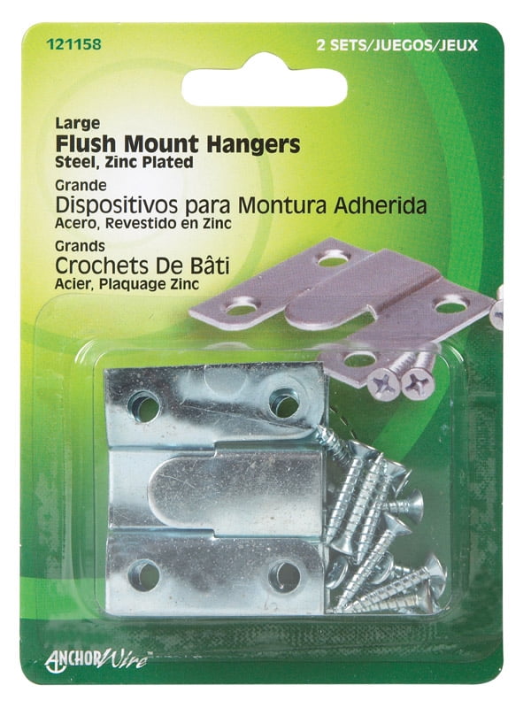 Hillman 121158 Flush Mount Hangers, 1.75" x 1.5"
