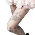 thumbnail image 6 of Taize Women Fashion Rose Pattern Tight Lace Pantyhose Sexy See-through Stockings, 6 of 7