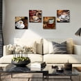 thumbnail image 4 of 4 Panels Modern kitchen Wall Decor coffee Canvas Wall Art for dining room Restoring ancient ways Coffee tableware Pictures coffee shop Giclee watercolor Painting Home decoration Prints Artwork, 4 of 6