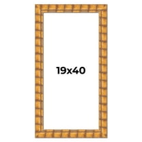 19x40 Frame Beige Real Wood Picture Frame Width 3 inches | Interior Frame Depth 0.5 inches |