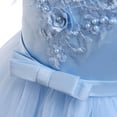 thumbnail image 6 of Shldybc Girls' Tulle Flower Princess Wedding Party Dresses for Toddler and Baby Girl Gown Net Yarn Mesh Bow Ruffles Dresses, 6 of 8