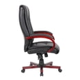 thumbnail image 4 of Scranton & Co Faux Leather High Back Executive Office Chair in Black/Mahogany, 4 of 6