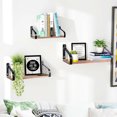 thumbnail image 3 of Costway Wall Mount Floating Shelves Set of 3 Rustic Wood Multi-purpose Storage Shelves, 3 of 8