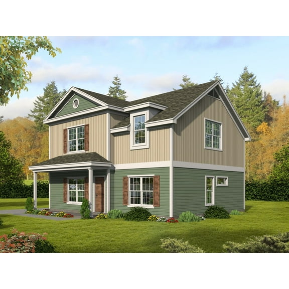 763-9251: Traditional Country 4 Bed, 4 Bath Luxury Home Plan, 1840 Sq Ft: Full Blueprints with License to Build by Home Plan Marketplace - Lesuto
