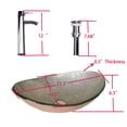 thumbnail image 4 of Ainfox Bathroom Artistic Tempered Glass Vessel Sink Bowl with Faucet & Pop-up Drain Combo, 4 of 10