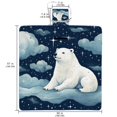 thumbnail image 2 of Polar Bear Large Waterproof Canvas Picnic Blanket with Carry Handle - Outdoor Beach Mat for Family - Foldable, Easy Clean, Sand Proof - Ideal for Camping, Hiking, Park, Travel - 79" x 59, 2 of 6