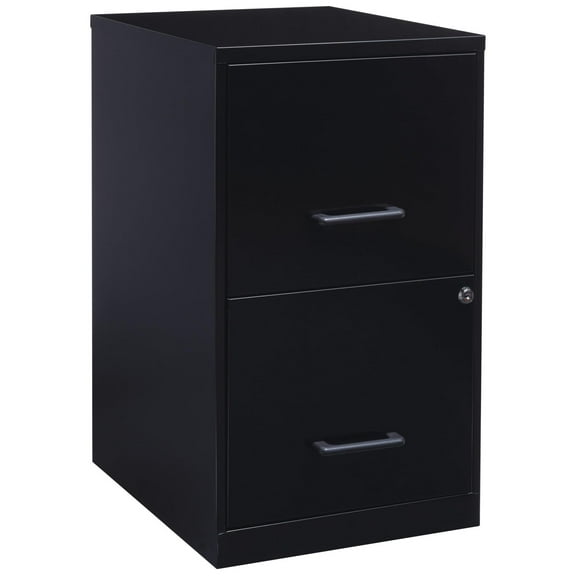 (Set of 6) Lorell 2 Drawers Vertical Steel Lockable Filing Cabinet, Black