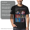 thumbnail image 5 of Men's Disney Princesses Dramatic Person Squares Graphic Tee Black 2X Big Tall, 5 of 6