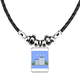 thumbnail image 1 of edificios de dibujo animado collar a mano colgante de cuerda de cuero Unbranded M, 1 of 3