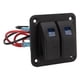 thumbnail image 1 of 2-Gang Toggle Switch, Multi Protection Blue Light Boat Rocker Switch Panel 12-24V For Trucks For SUV ANGGREK Otros, 1 of 8