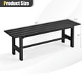 thumbnail image 2 of Gymax Outdoor HDPE Bench w/ Metal Frame 47'' x 14'' x 16'' for Yard Garden Black, 2 of 8