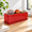 Red-12 Inch, variant on Turquoise 14 Inch Rectangular Modern Minimalist Ceramic Succulent Planter Pot with Saucer